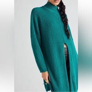 Free People FP Beach Teal Green Chunky Knit Top